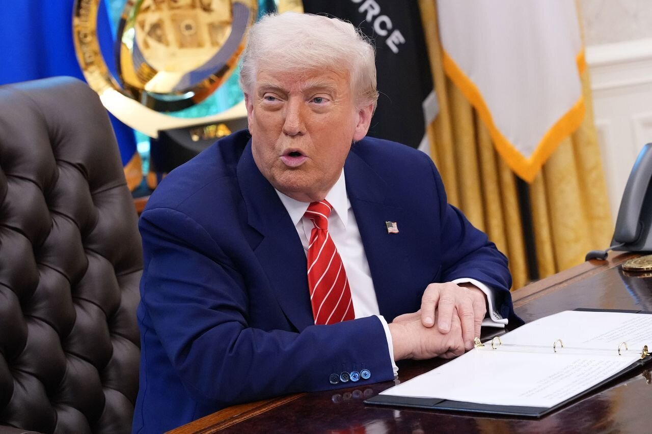 عکس | ترامپ دوباره در فینال یک مسابقه ورزشی